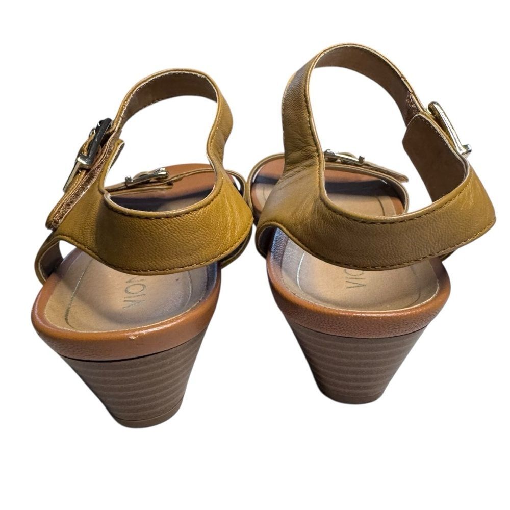 Vionic Tan Orthaheel Technology Frances Ankle Strap Wedge Size 7.5 NWOT - Picture 5 of 9